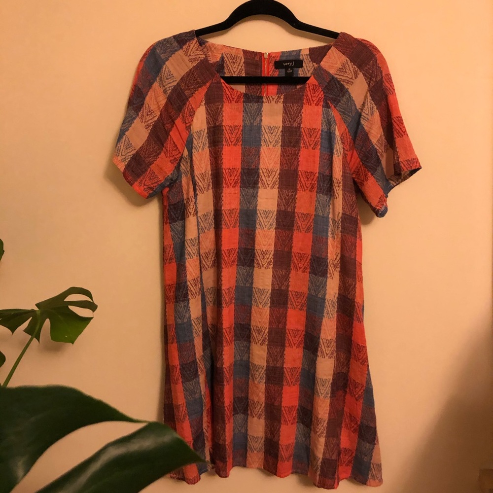 Picnic Print Short Sleeve Dress